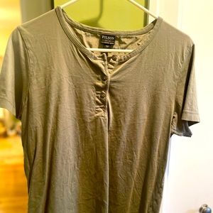 Forest Green Filson Three Button T Shirt